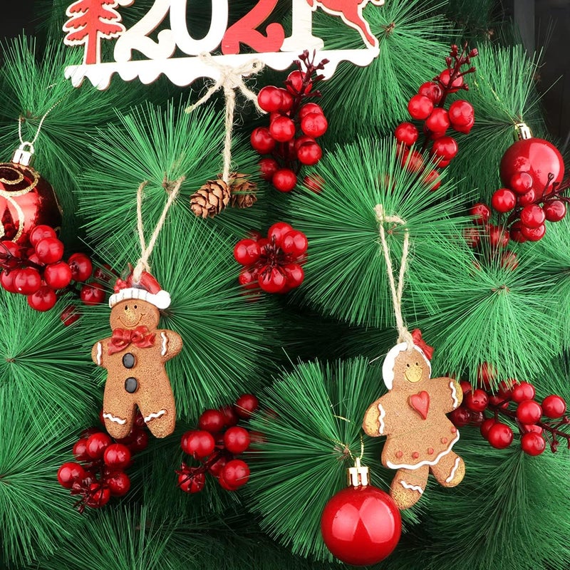 Meching 24 Pack Red Berry Stems, 7.5 Inch Artificial Burgundy Red Berry Picks Holly Red Berries Branches Christmas Berry Stem Picks for Christmas Tree DIY Crafts Wedding Holiday Season Winter Home Decor - Image 5